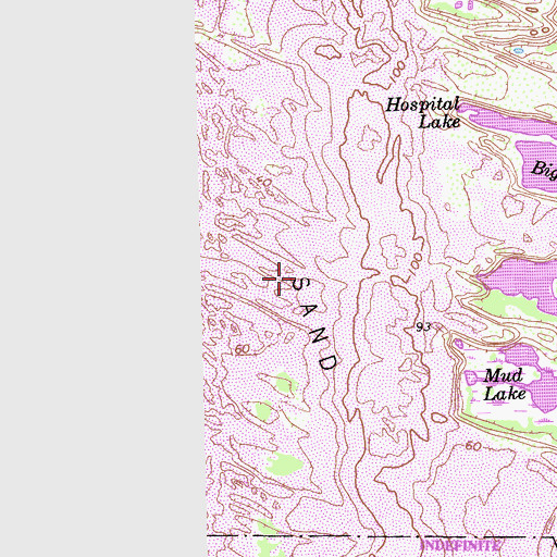 Topographic Map of Callender Dunes, CA