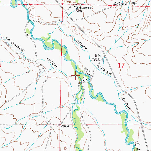 Topographic Map of La Garde Creek, CO