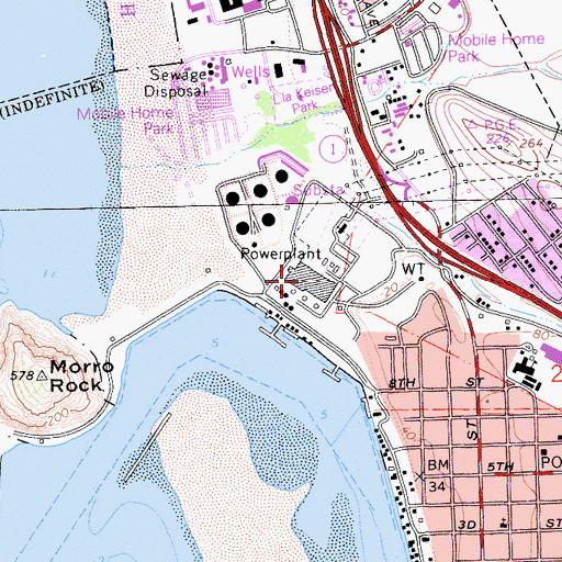 Topographic Map of Morro Bay Power Plant, CA