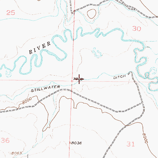 Topographic Map of Stillwater Ditch, CO