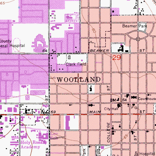 Topographic Map of Alderson Hospital (historical), CA