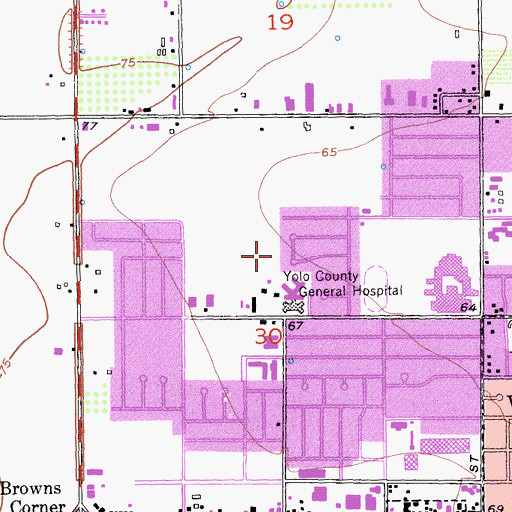 Topographic Map of Bemmerly Park, CA