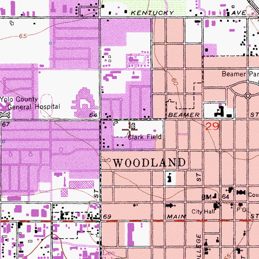 Topographic Map of Camarena Field, CA