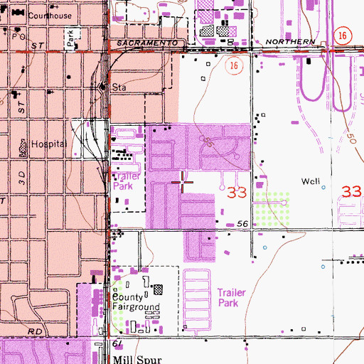 Topographic Map of Campbell Park, CA