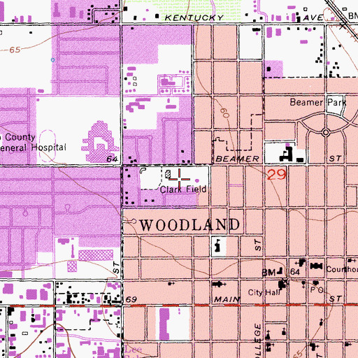 Topographic Map of Christiansen Park, CA