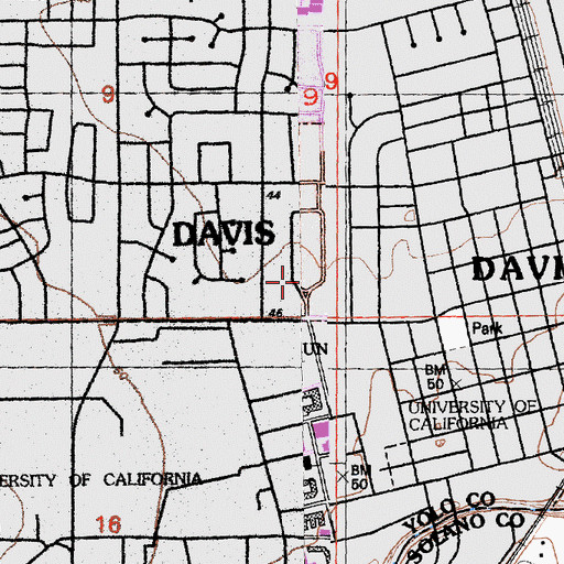 Topographic Map of College Park, CA
