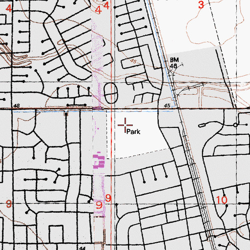 Topographic Map of Community Park, CA