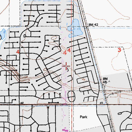 Topographic Map of Covell Park, CA