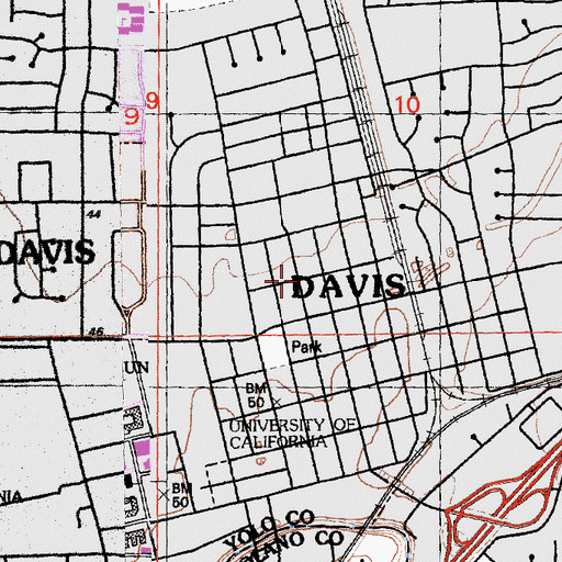Topographic Map of First Church of Christ Scientist, CA