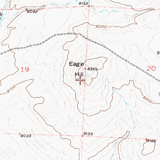 Topographic Map of Eagle Hill, CO