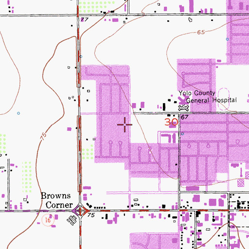 Topographic Map of Greengate School, CA