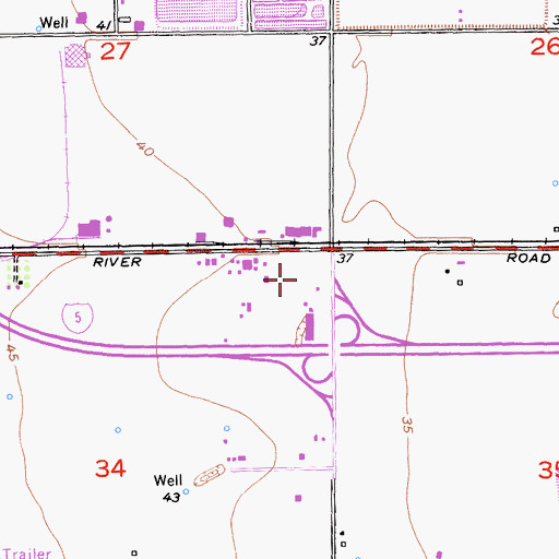 Topographic Map of Hayes Truck Museum, CA