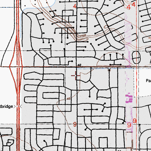 Topographic Map of Lucky Shopping Center, CA