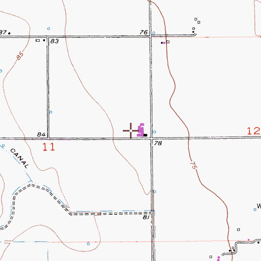 Topographic Map of Plainfield Elementary School, CA