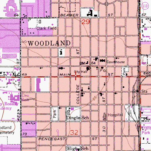 Topographic Map of Porter Building, CA