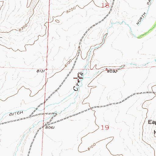 Topographic Map of Stony Creek, CO