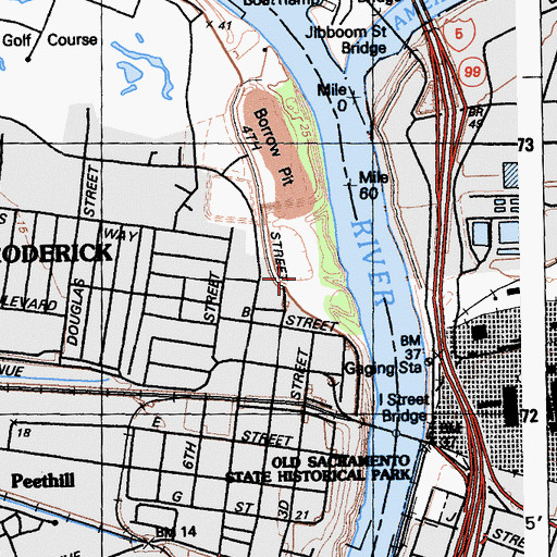Topographic Map of Yolo County Park, CA