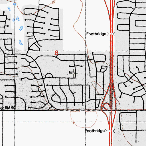 Topographic Map of Westwood Park, CA