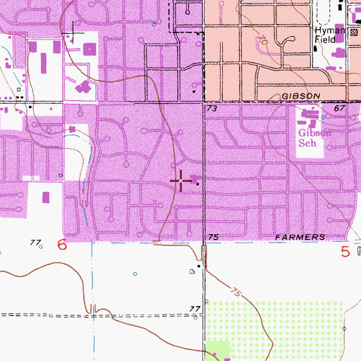Topographic Map of Woodland Christian School, CA