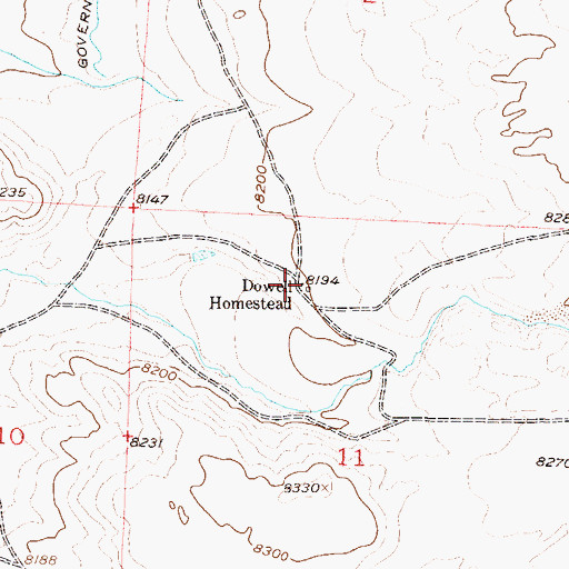 Topographic Map of Dowell Homestead, CO