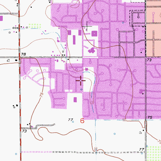 Topographic Map of Woodside Park, CA