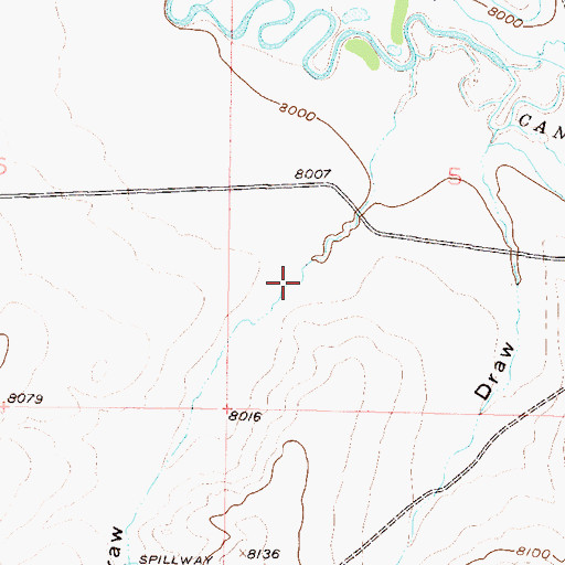 Topographic Map of Mann Draw, CO