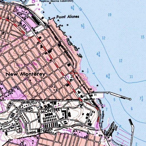 Topographic Map of Aeneas Beach, CA