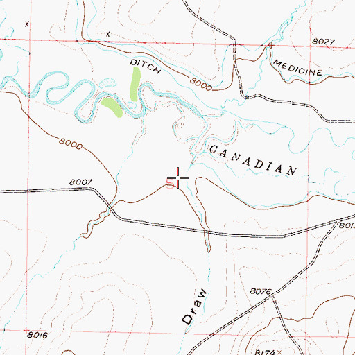 Topographic Map of Ballinger Draw, CO