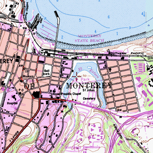 Topographic Map of El Estero Park, CA