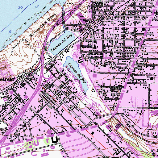 Topographic Map of Laguna Grande Regional Park, CA