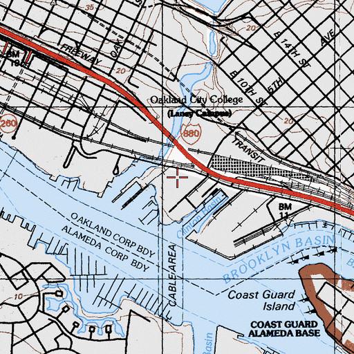 Topographic Map of Clinton Station (historical), CA
