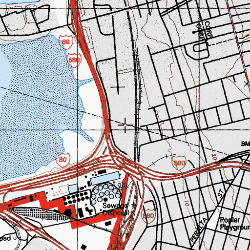 Topographic Map of Emery Station (historical), CA