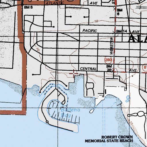 Topographic Map of Fifth Street Station (historical), CA