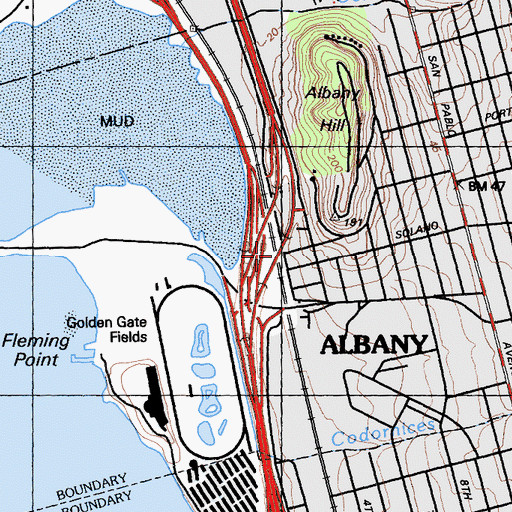 Topographic Map of Highland Station (historical), CA