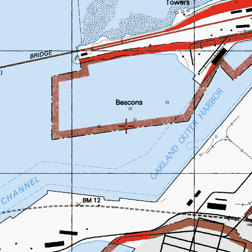 Topographic Map of Key Route Basin, CA