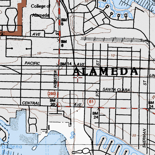 Topographic Map of Mastic Station (historical), CA