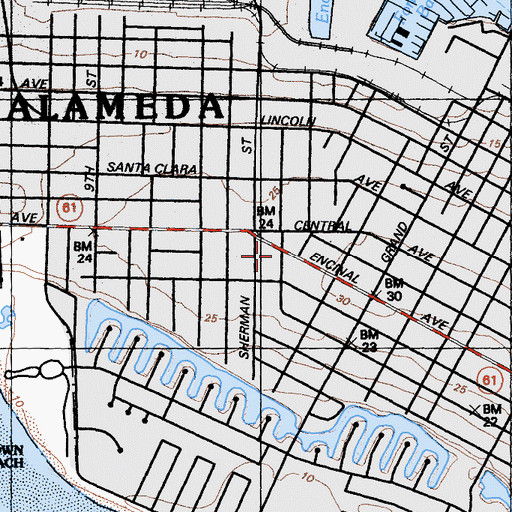 Topographic Map of Morton Street Station (historical), CA