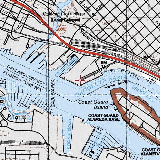 Topographic Map of Ninth Avenue Terminal, CA