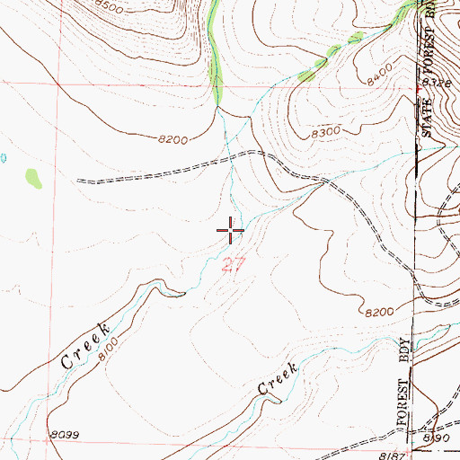 Topographic Map of Spring Creek, CO