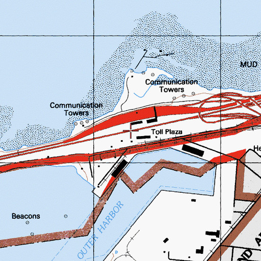 Topographic Map of San Francisco-Oakland Terminal, CA