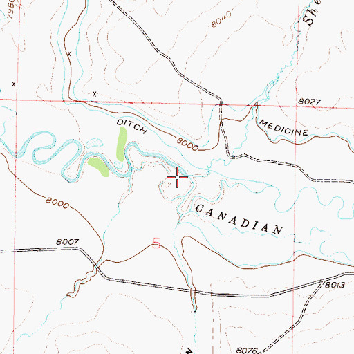 Topographic Map of Sherman Creek, CO