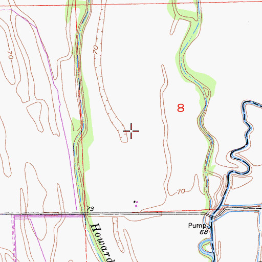 Topographic Map of Oak Leaf Island, CA