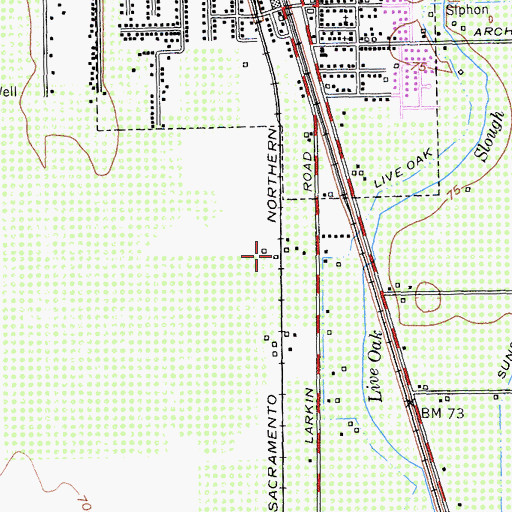 Topographic Map of Bihlman (historical), CA