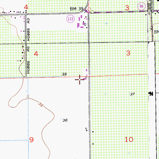 Topographic Map of Central School (historical), CA