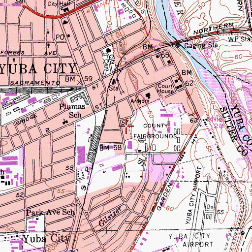 Topographic Map of Gauche Park, CA