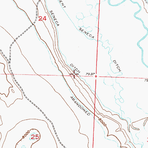 Topographic Map of Seneca Ditch, CO