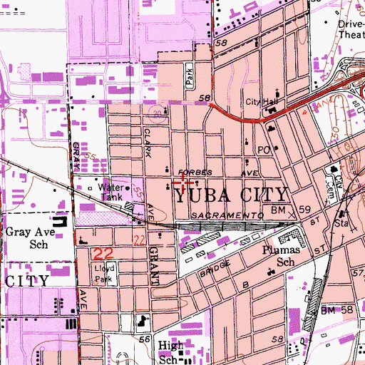 Topographic Map of Kingdom Hall of Jehovahs Witnesses, CA