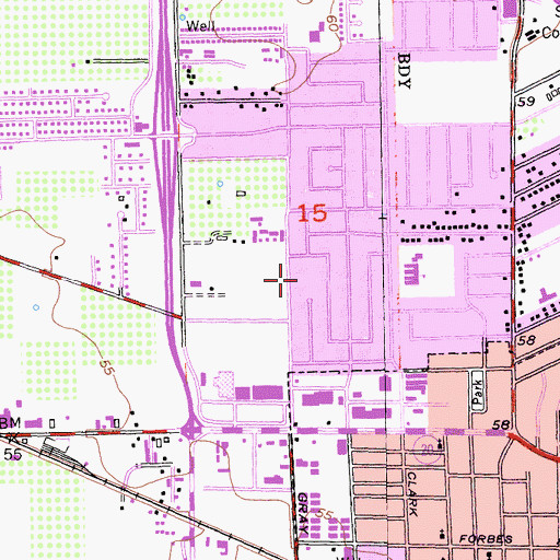 Topographic Map of Kingwood Park, CA
