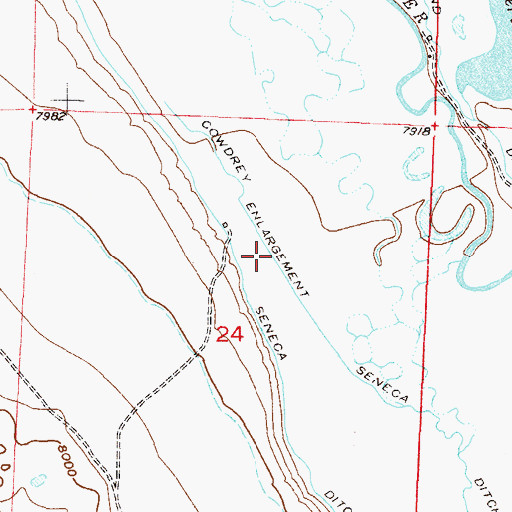 Topographic Map of Cowdrey Enlargement, CO