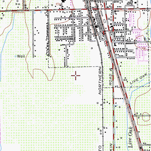 Topographic Map of Leo Chesney Correctional Center, CA